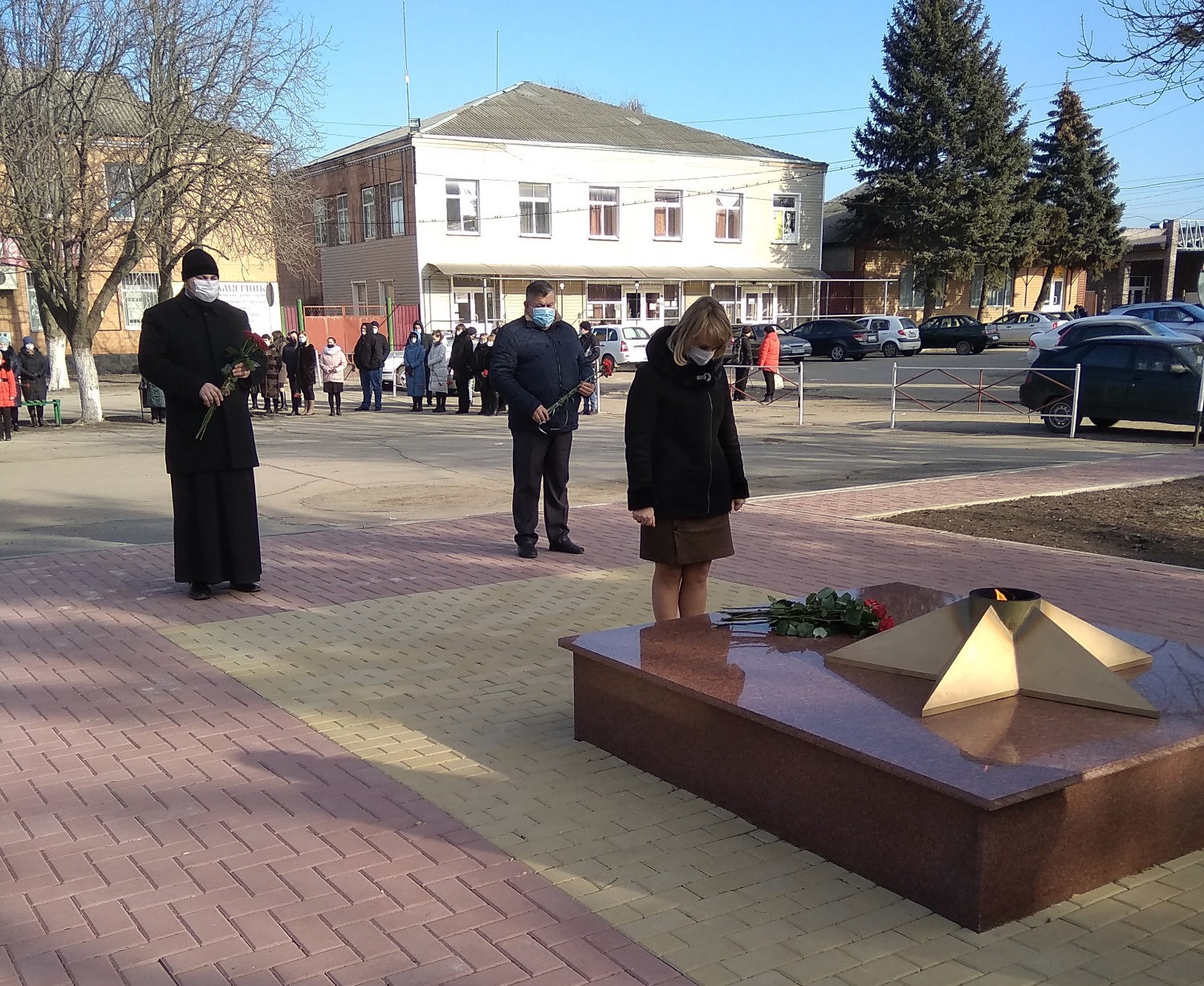 Благочинный Куйбышевского округа принял участие в церемонии памяти к 78-летию освобождения села Куйбышево от немецко-фашистских захватчиков
