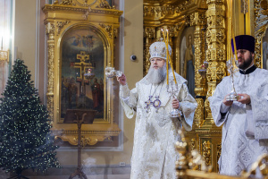 В Крещенский сочельник Глава Донской митрополии совершил Божественную литургию в Ростовском кафедральном соборе