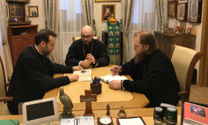 В Донском монастыре прошла встреча руководителя информационного отдела с и. о. наместника святой обители