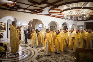 В Главном православном воинском храме Южного военного округа была совершена Божественная литургия, в которой приняло участие военное духовенство