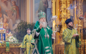 В день Святой Троицы (Пятидесятницы) Глава Донской митрополии совершил Божественную литургию в Ростовском кафедральном соборе 