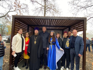 Настоятель храма с. Кулешовка принял участие в открытии парка "Дубовая роща"