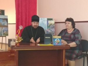 В средней школе с. Миллерово прошла встреча со настоятелем Казанского храма