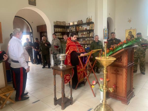 Церемония принятия торжественного обещания казаков состоялась в храме Святого Духа п. Щепкин