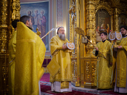 В Неделю 37-я по Пятидесятнице Глава митрополии в Кафедральном соборе совершил Божественную литургию