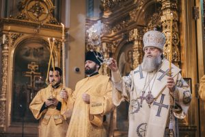 В канун Недели 14-ой по Пятидесятнице, дня празднования церковного новолетия (начало индикта), митрополит Меркурий совершил всенощное бдение в Ростовском кафедральном соборе