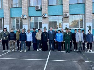 Благочинный Азовского районного округа принял участие в проводах на срочную службу призывников Азовского района