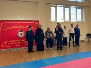 Настоятель храма Азовской иконы Божией Матери принял участие в открытии турнира по казачьим единоборствам