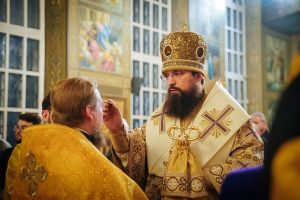 В канун Недели 23-й по Пятидесятнице викарий Ростовской епархии совершил всенощное бдение в храме Преполовения Пятидесятницы при Донской духовной семинарии