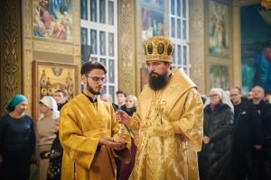 В канун Недели 29-й по Пятидесятнице, святых праотец, викарий Ростовской епархии совершил всенощное бдение в храме Преполовения Пятидесятницы при Донской духовной семинарии