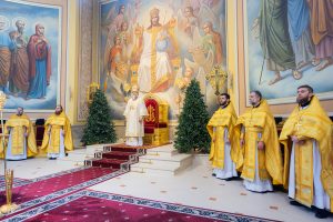 В Неделю 30-ю по Пятидесятнице, пред Рождеством Христовым, Глава Донской митрополии совершил Божественную литургию в Ростовском кафедральном соборе