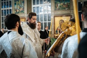 В канун Недели 31-й по Пятидесятнице, по Рождестве Христовом, викарий Ростовской епархии совершил всенощное бдение в храме Преполовения Пятидесятницы при Донской духовной семинарии