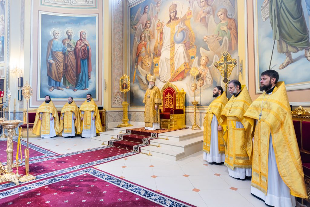 В Неделю сыропустную, Воспоминание Адамова изгнания, Глава Донской митрополии совершил Божественную литургию в Кафедральном соборе Рождества Пресвятой Богородицы г. Ростова-на-Дону