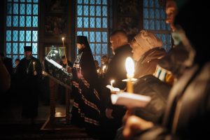 Во вторник первой седмицы Великого поста епископ Таганрогский Артемий совершил великое повечерие с чтением Великого покаянного канона прп. Андрея Критского в храме Преполовения Пятидесятницы при ДДС