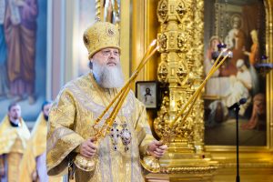 В день памяти свт. Григория Паламы митрополит Меркурий совершил Божественную литургию в Кафедральном соборе Рождества Пресвятой Богородицы