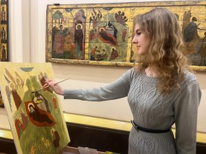 Студенты иконописного отделения Донской духовной семинарии приняли участие в копийной практике в Новгородском музее-заповеднике