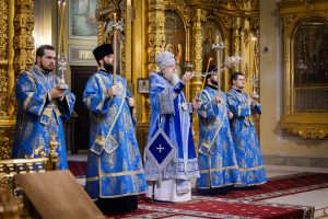 В канун праздника Благовещения Пресвятой Богородицы Глава Донской митрополии совершил всенощное бдение в Ростовском кафедральном соборе