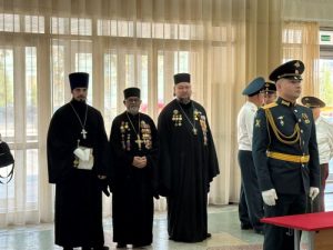 Благочинный приходов Новочеркасского округа принял участие в торжественной церемонии принятия Военной присяги курсантами Краснознаменного училища связи